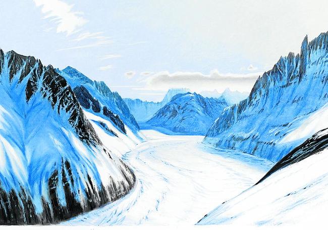 Uno de los miles de dibujos que el pintor realizó para el cortometraje.
